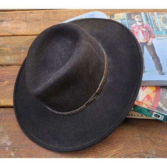 Vintage Cowboy Hat Medium Resistol NRA Brown Wool Felt Western Rodeo Yellowstone - Picture 3 of 13